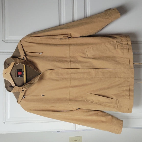 Gallery Jackets & Blazers - Gallery Taupe Microsuede Removable Lining With Hood Coat/Jacket, Size S
